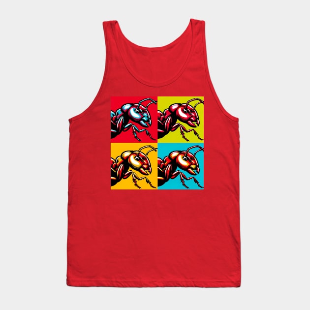 Pop Red Fire Ant - Cool Insect Tank Top by PawPopArt